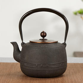 微哲明丨禅钟 万代屋生铁壶 煮茶壶 1200ml  赠壶叉、壶垫