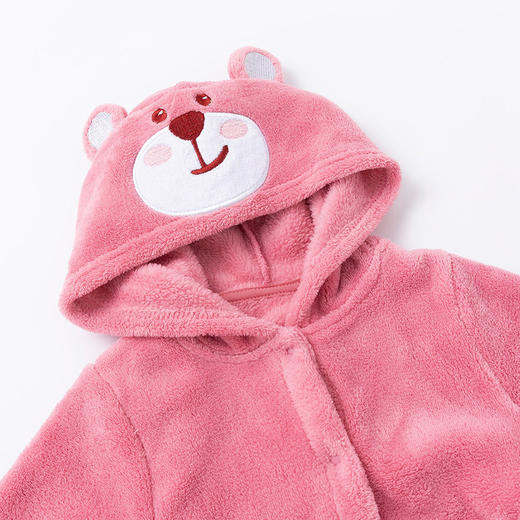 贝贝怡婴儿连体衣秋冬加绒保暖女宝宝哈衣爬服连帽衣服外穿冬装 商品图7