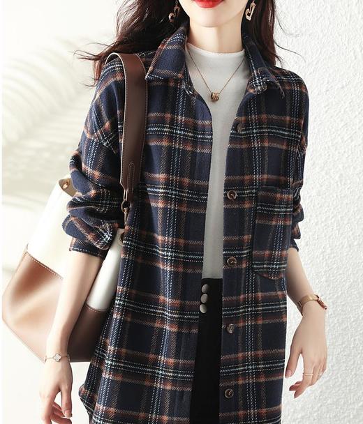 裁缝学苑AX36 复古格纹中长款衬衫纸样衬衣女装外套打版裁剪样板 商品图2