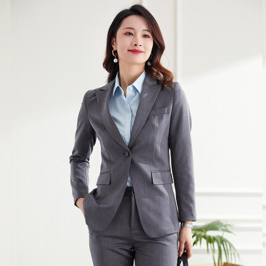 【上衣+裤子】罗蒙春秋款西服套装商务通勤一粒扣西装两件套 商品图1