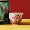 成艺茶具 	 玛瑙红山水茗津杯  陶瓷青花瓷功夫小茶杯单个人专用主人杯斗笠杯茶碗品茗杯 商品缩略图0