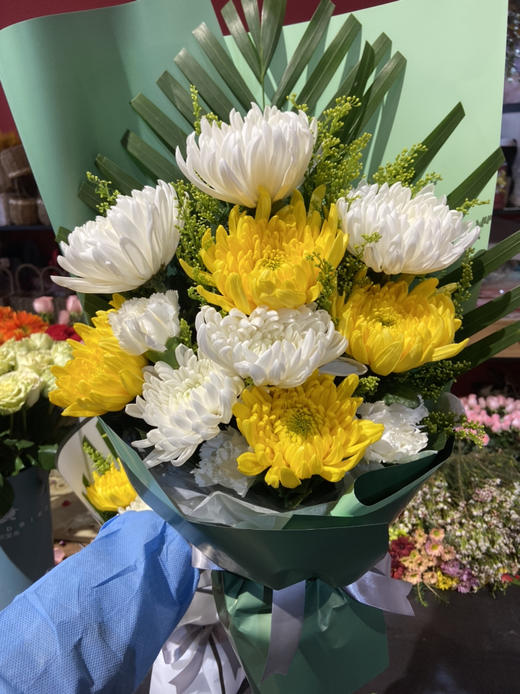 精品悼念花束008款〔11支菊花〕 商品图1