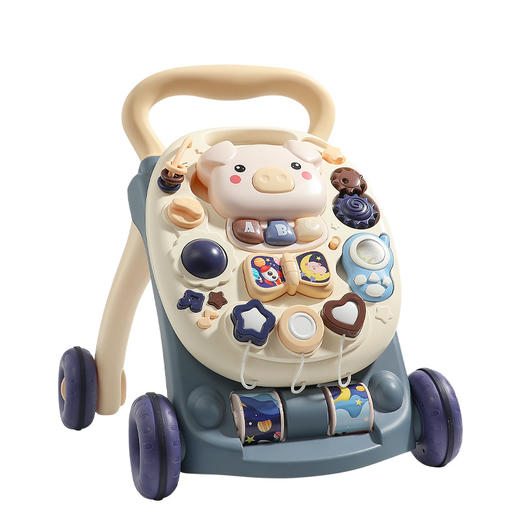 艾恩贝儿童学步车婴儿多功能手推游戏车宝宝仿O型腿仿侧翻音乐学步推车 商品图4