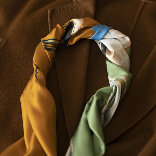 吴冠中艺术丝巾《双燕》长巾桑蚕丝 商品图2