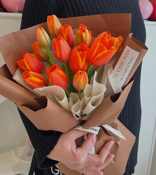 橘色浪漫 郁金香 · 花束 商品图0