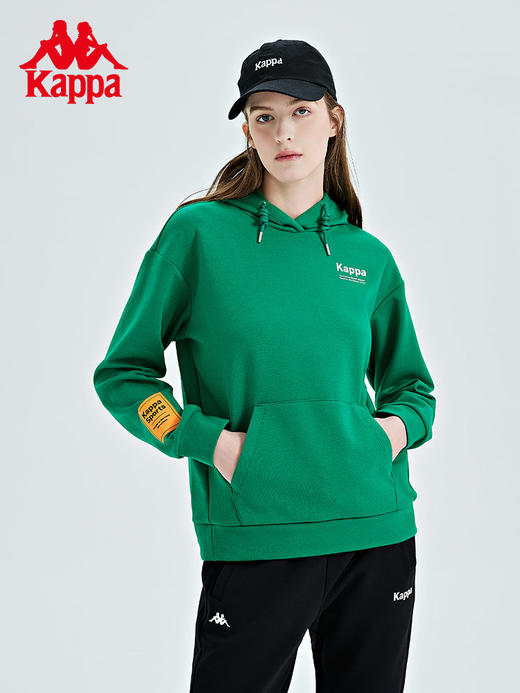 Kappa卡帕套头帽衫2023新款女春运动卫衣休闲印花长袖针织外套K0D22MT43 商品图1