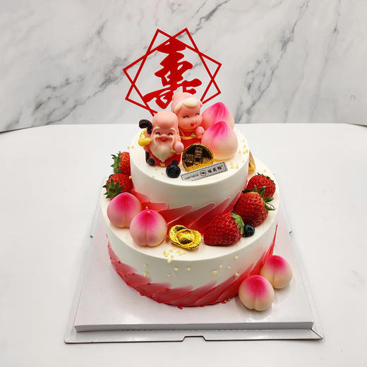 味美特"仙桃祝寿"水果蛋糕-超高颜值 商品图1
