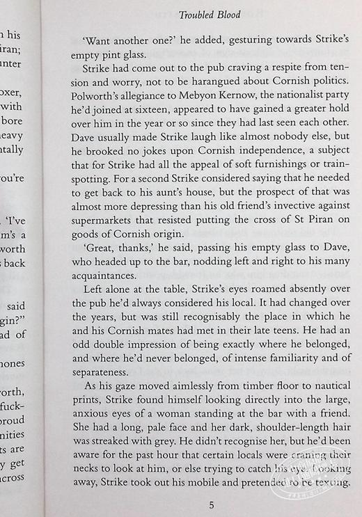 【中商原版】神探斯特莱克5 真血 Troubled Blood Cormoran Strike Book 5 英文原版 Robert Galbraith 推理 惊悚 商品图6