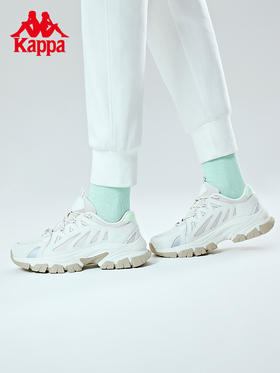 Kappa卡帕复古跑鞋2023新款男女运动鞋厚底老爹鞋时尚休闲旅游鞋K0DW5MC92
