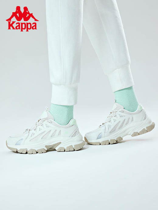 Kappa卡帕复古跑鞋2023新款男女运动鞋厚底老爹鞋时尚休闲旅游鞋K0DW5MC92 商品图0