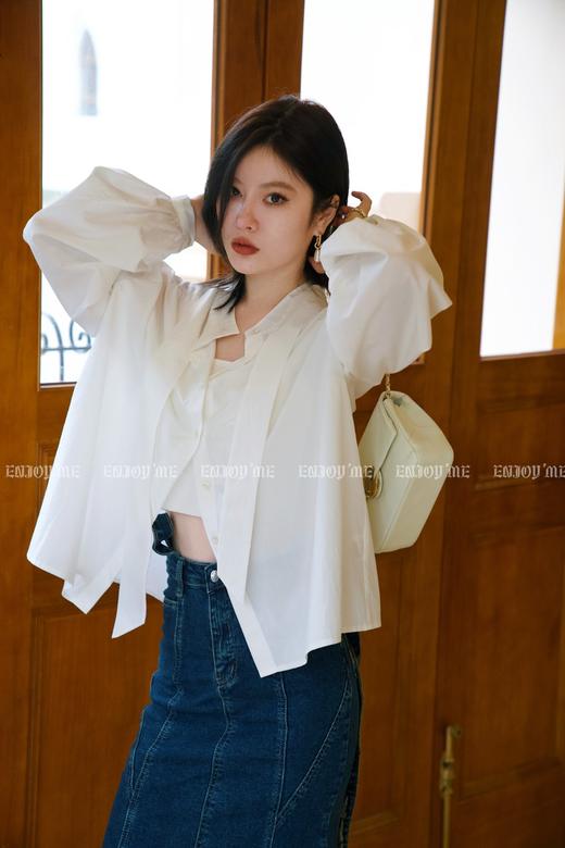 【门店同款】2023年春季极简飘带衬衫 149687605 商品图3