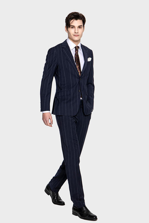 callisto海军蓝条纹西服上装 SPBWJ002NA 商品图1