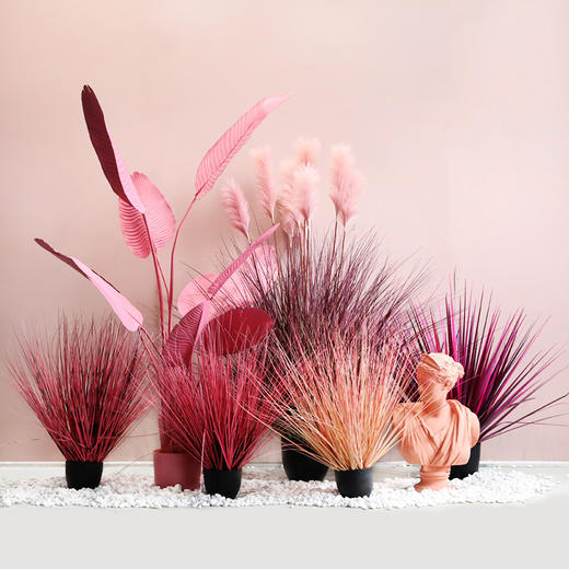 【合集】【广佛市区包搭建】仿真网红造景粉色旅人蕉芦苇 商品图1