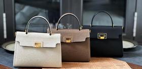 3楼HR头层牛皮凯莉包女包