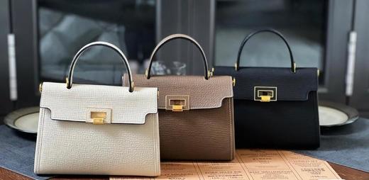 3楼HR头层牛皮凯莉包女包 商品图0