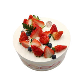 味美特新款“草莓半月仙”应季水果草莓-新鲜水果蛋糕