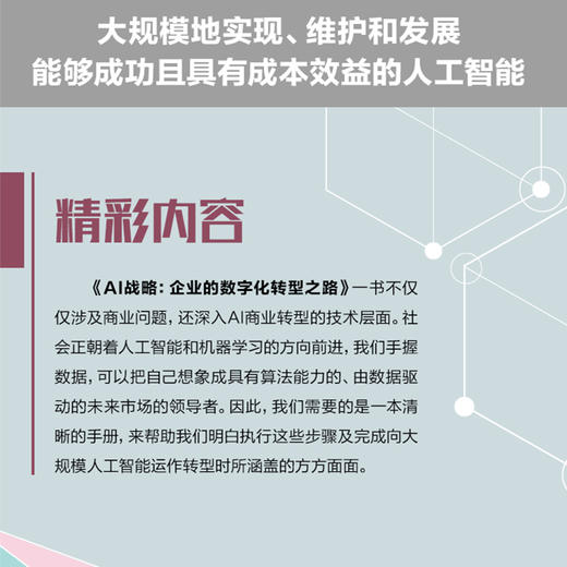 AI战略：企业的数字化转型之路 人工智能 计算机应用 数据驱动的数字化转型 数据处理与分析 企业管理生产经营书籍 商品图2