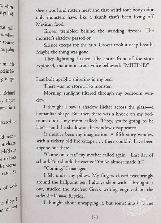 【中商原版】波西杰克逊与奥林匹克 第2部 英文原版 倪传婧 Percy Jackson and the Olympians Book2 The Sea of Monsters Rick Riordan 商品图7