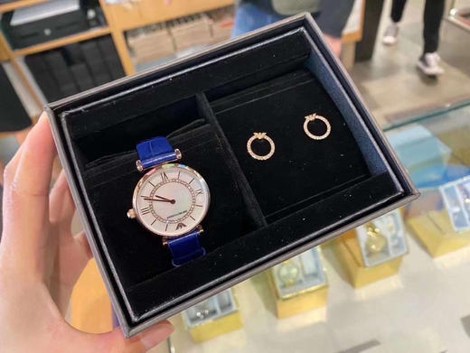国内现货1088元！原盒带有礼品小票阿玛尼摩天轮套装 玫瑰金色表圈，型号AR80053 商品图6