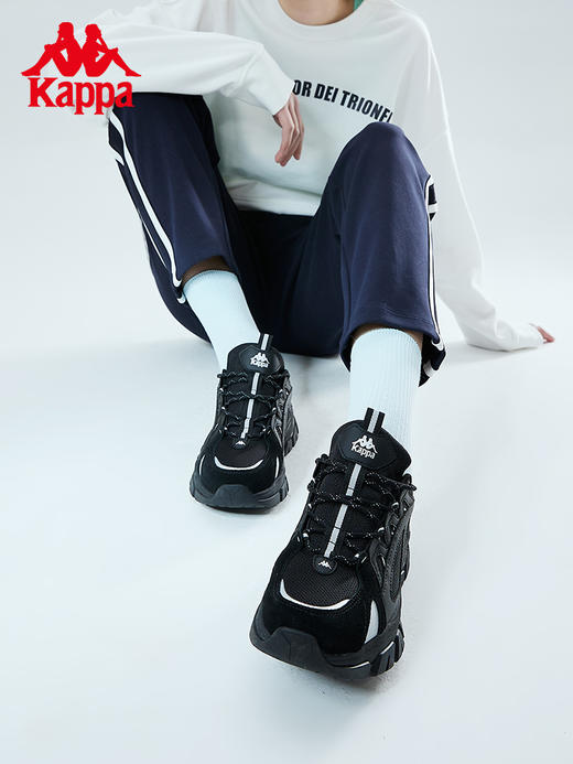 Kappa卡帕复古跑鞋2023新款男女运动鞋厚底老爹鞋时尚休闲旅游鞋K0DW5MC92 商品图1