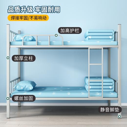 上下铺铁床员工宿舍高低床学生成人双层架子床工地寝室铁艺床两层 商品图2