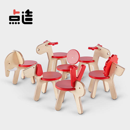 （LFK会员福利特惠）点造原创-红色动物椅 商品图5