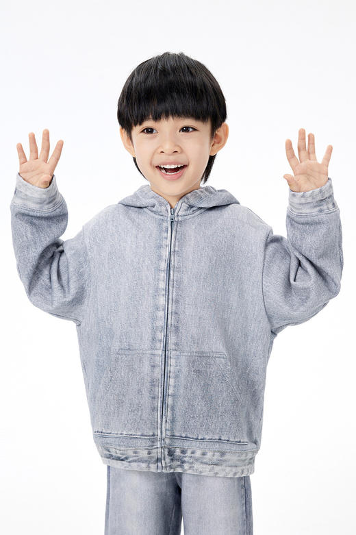 JNBY  23年春款  牛仔连帽开襟卫衣  1N2411810 商品图0