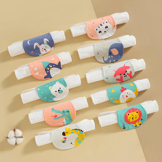 【4条装】儿童纯棉吸汗巾四层纱布隔汗巾男女童大中小号幼儿园垫背巾 商品图3