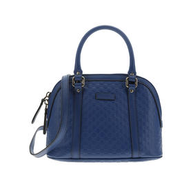 意大利GUCCI古驰蓝色手提单肩贝壳包