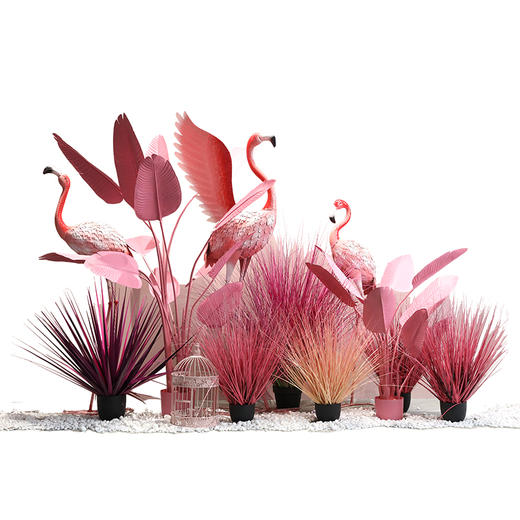 【合集】【广佛市区包搭建】仿真网红造景粉色旅人蕉芦苇 商品图2