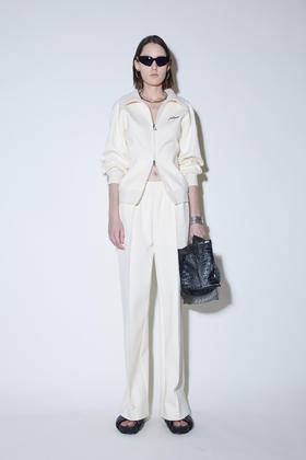 后中毛边直筒卫裤