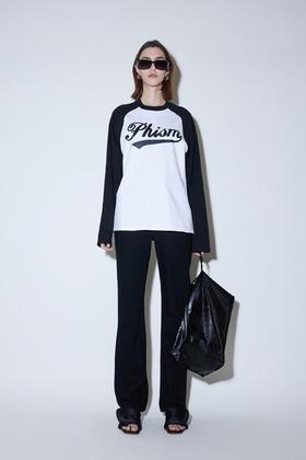 熊猫叉肩长袖T恤