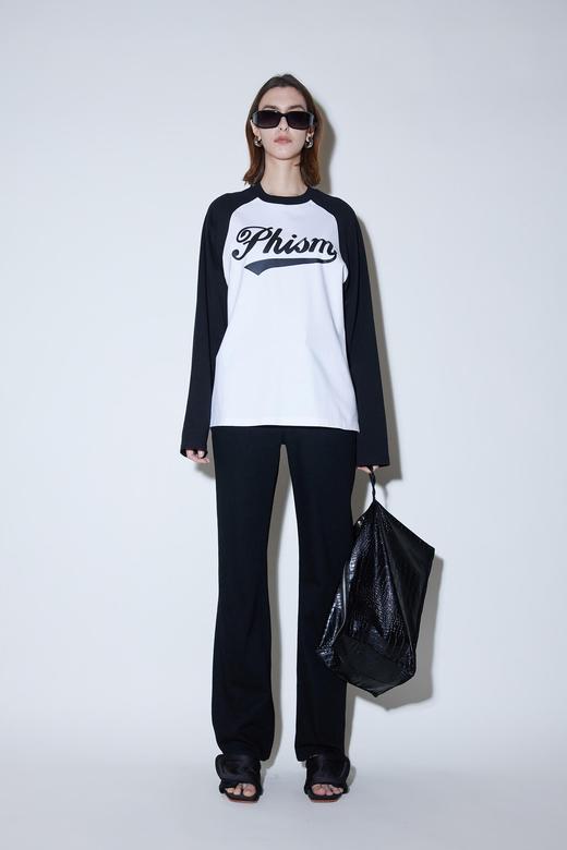 熊猫叉肩长袖T恤 商品图0