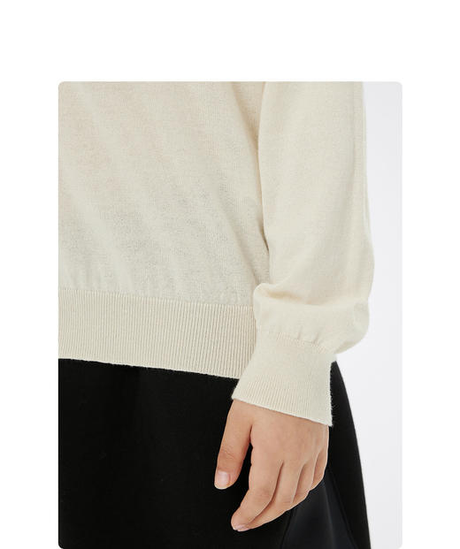 JNBY  23年春款  立体充棉图案长袖套头毛衫  1N2311210 商品图4