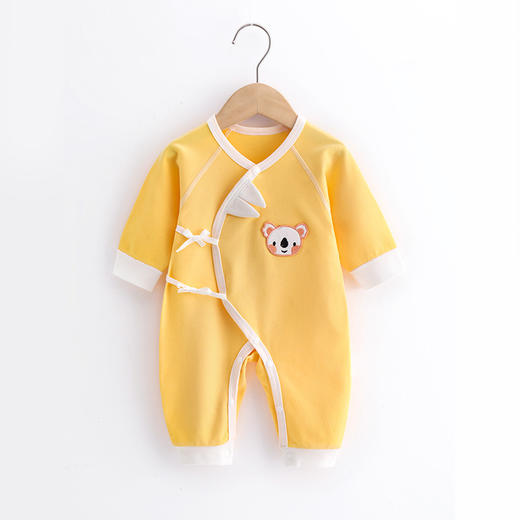 【四季款】小汤元新生儿无骨婴儿连体衣四季新款偏襟哈衣纯棉初生儿衣服 商品图3