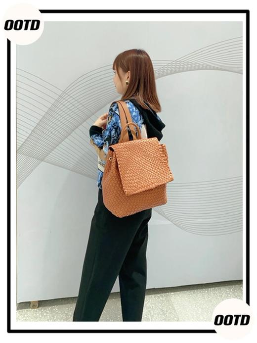 3楼HR手工编织牛羊皮双肩包 商品图0