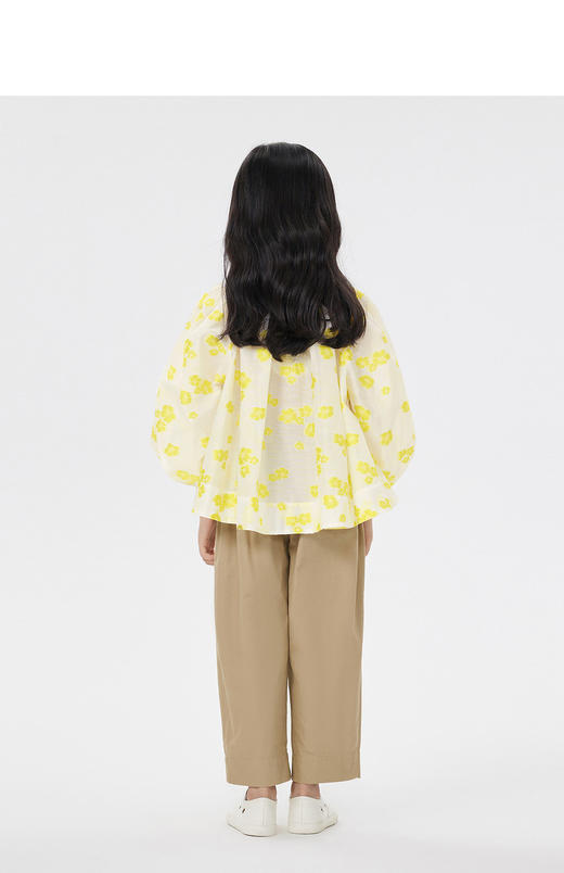 JNBY  23年春款  全棉斜纹不易皱长裤  1N2E14630 商品图4