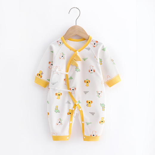 【四季款】小汤元新生儿无骨婴儿连体衣四季新款偏襟哈衣纯棉初生儿衣服 商品图4