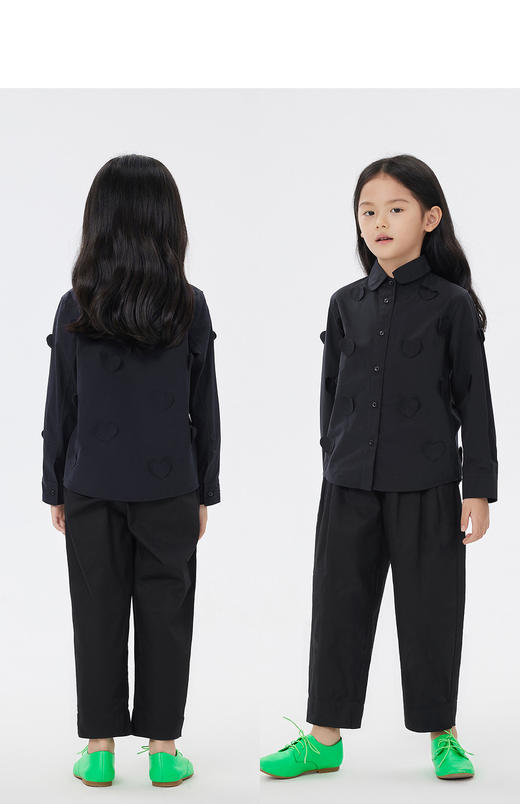 JNBY  23年春款  全棉斜纹不易皱长裤  1N2E14630 商品图6