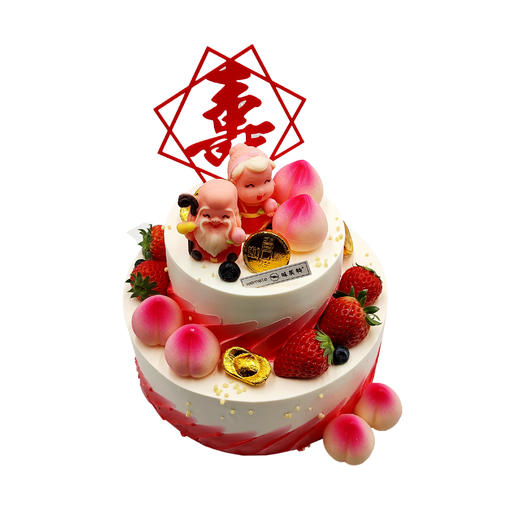 味美特"仙桃祝寿"水果蛋糕-超高颜值 商品图0