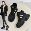 ZHR高帮鞋女2023春季新款厚底棉鞋加绒时尚黑色休闲百搭显瘦女鞋 商品缩略图0