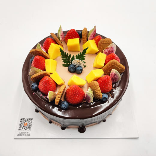 味美特“草莓芒果”草莓水果蛋糕-巧克力奶油搭配原味胚口感更美味-用草莓、芒果、焦糖饼干搭配更美味 商品图1