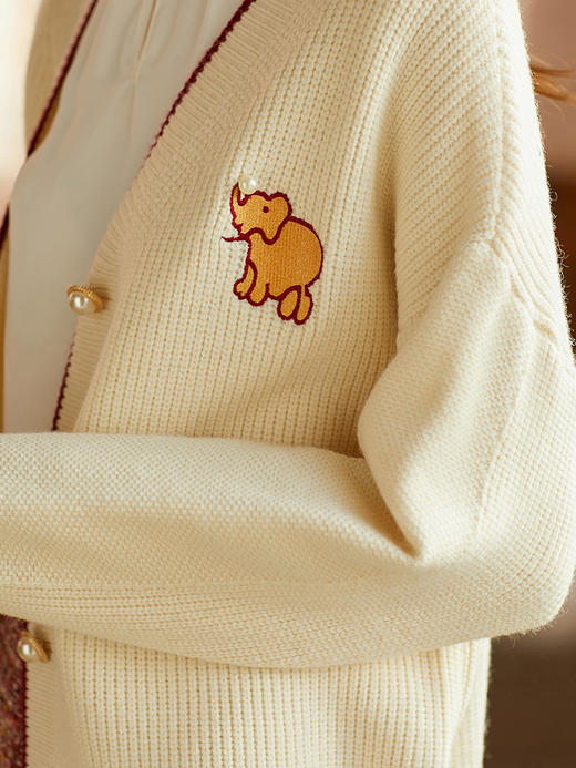 欧芮儿2020春装新款宽松外穿慵懒风毛针织衫开衫毛衣初春外套 商品图2