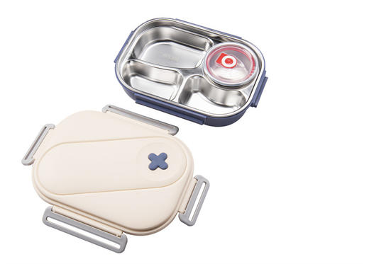 甲克虫JKC-5754带汤碗B款不锈钢饭盒（中四格）1520ml 商品图4