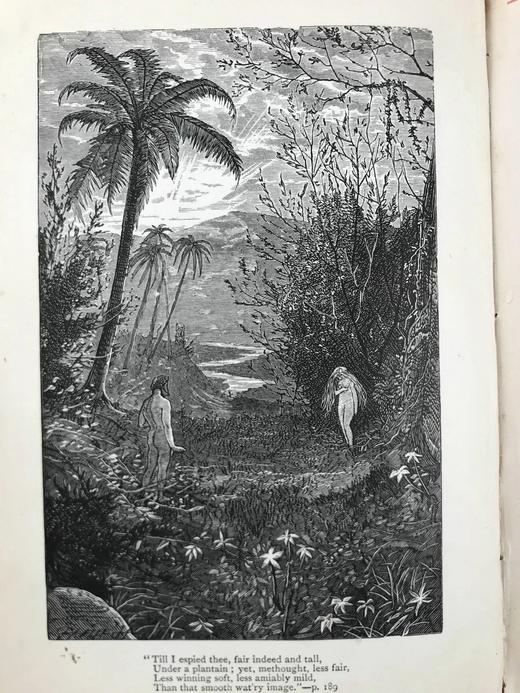 1896年 弥尔顿诗集 约8幅插图 漆布精装32开 商品图11