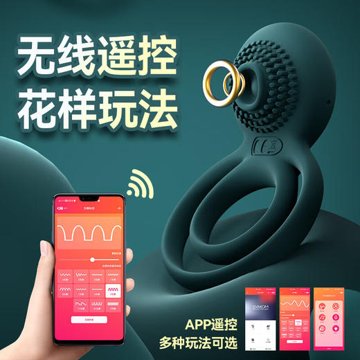 【Yummy精选】SVAKOM男用锁精环双人共震情趣跳蛋泰米夫妻糕潮男用性振动神器持久震环情趣用具男性套环 商品图1