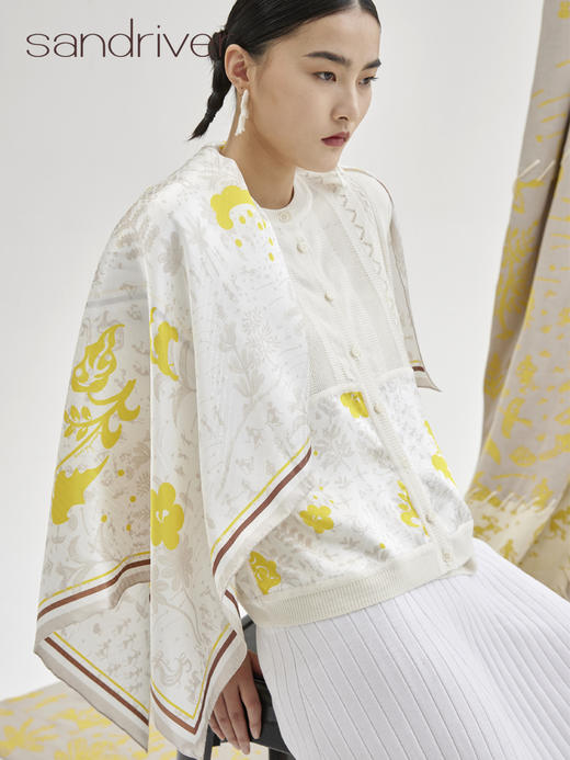 真丝印花方巾 SJS94P105W 商品图4