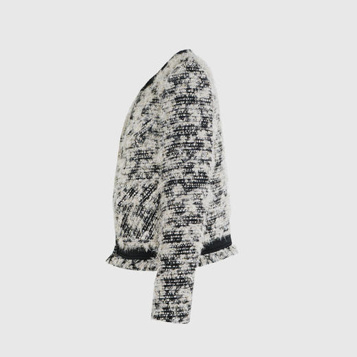 撞色门襟袖口直身外套 商品图1