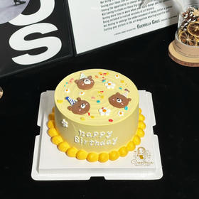 【1345】三只小熊手绘蛋糕