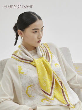 真丝印花方巾 SJS94P105W